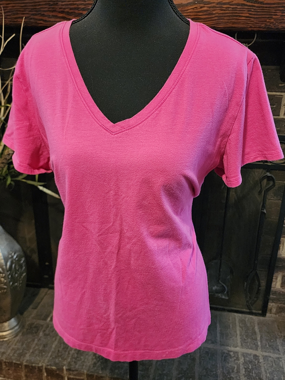 Adonna Pink V-neck Shirt